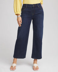 Girlfriend Wide-Leg Cropped Jean Dark Sapphire Indigo - Chico's
