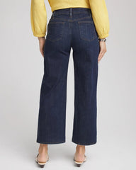 Girlfriend Wide-Leg Cropped Jean Dark Sapphire Indigo - Chico's