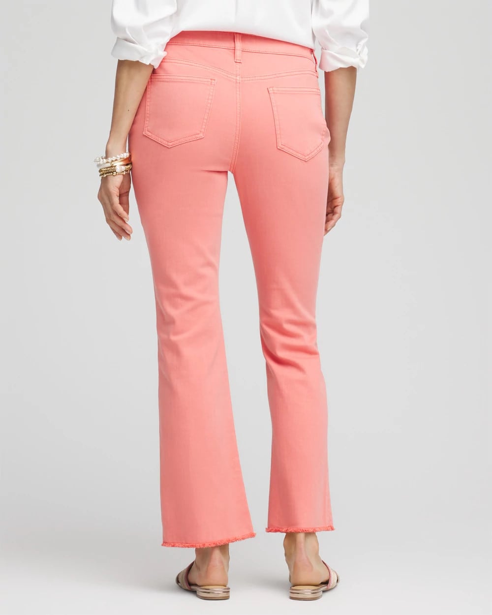 Girlfriend Fray Hem Kick Flare Jeans Melon Mambo - Chico's