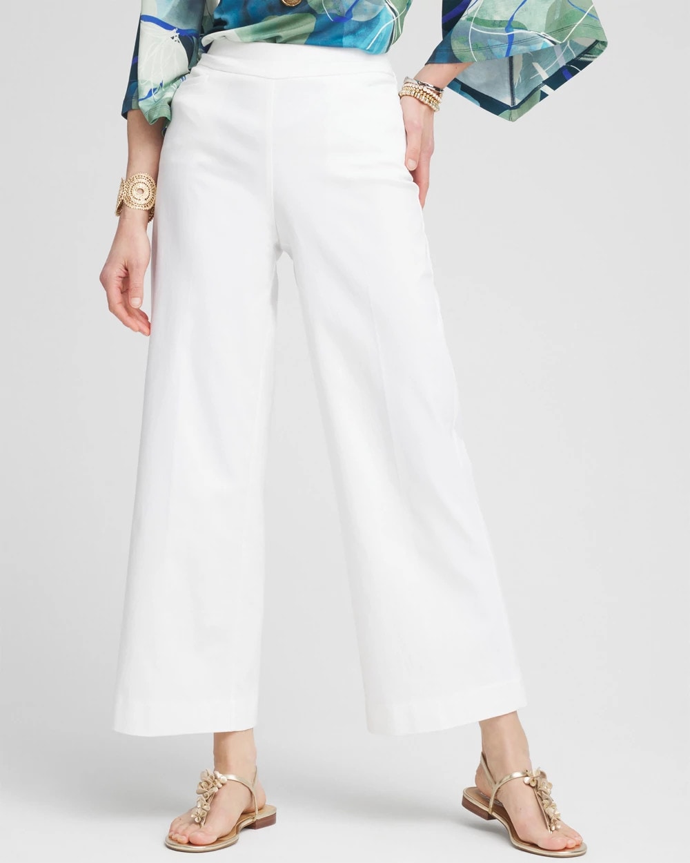 Brigitte™ Wide-Leg Cropped Pants Alabaster - Chico's