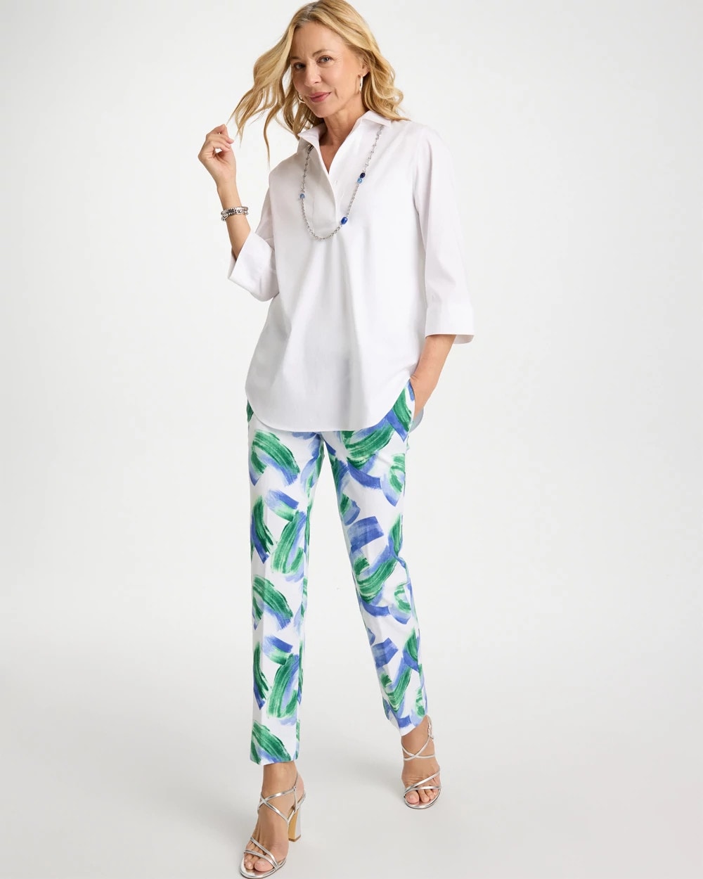 Brigitte™ Straight Whisp Crop Amparo Blue - Chico's