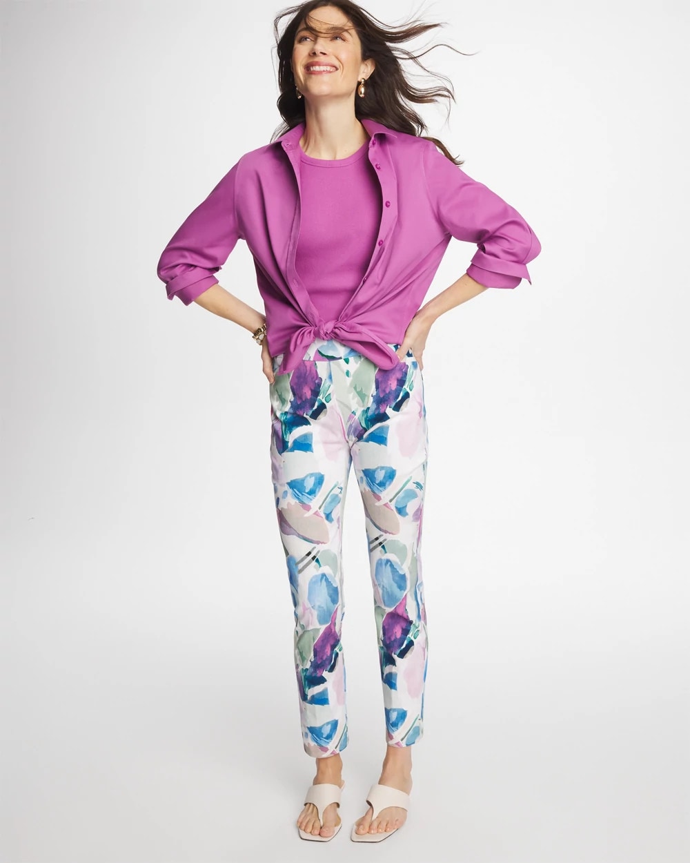 Blur Geo Brigitte™ Slim Ankle Pants Passport Blue - Chico's