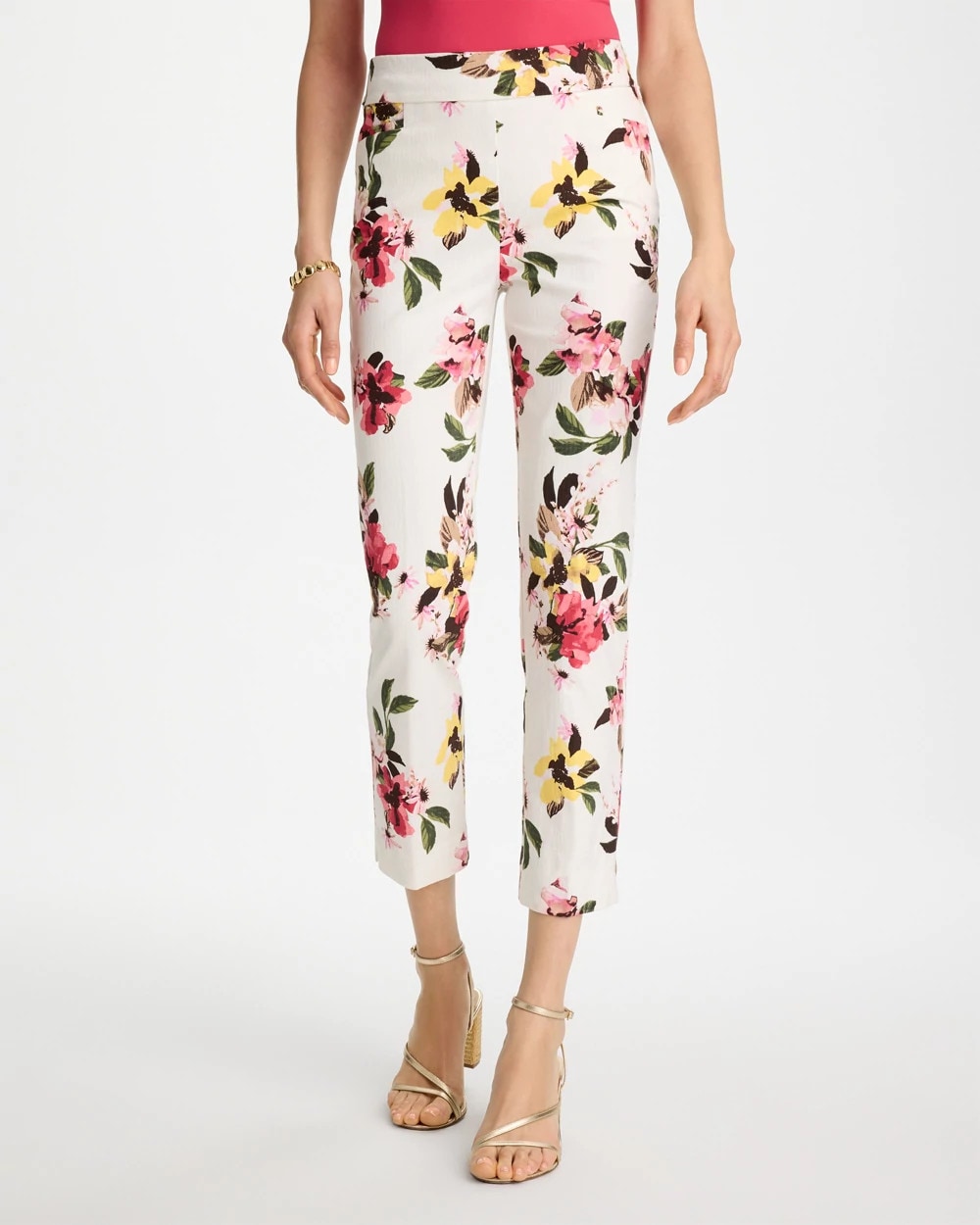 Brigitte™ Slim Mari Bloom Crop Hot Honeysuckle - Chico's
