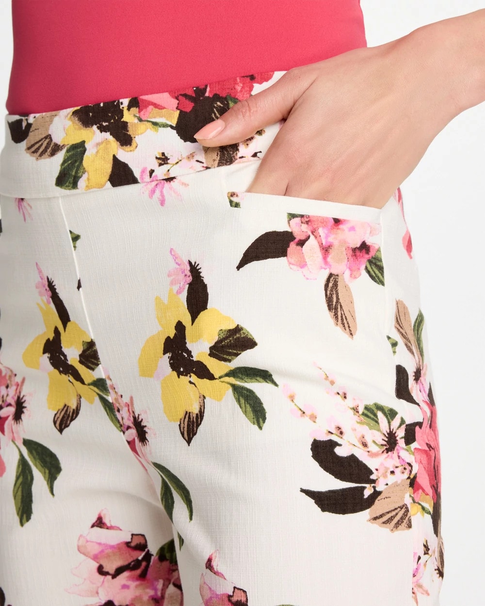 Brigitte™ Slim Mari Bloom Crop Hot Honeysuckle - Chico's