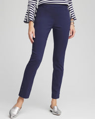 Brigitte™ Pull-On Slim Rivet Ankle Pants Passport Blue - Chico's