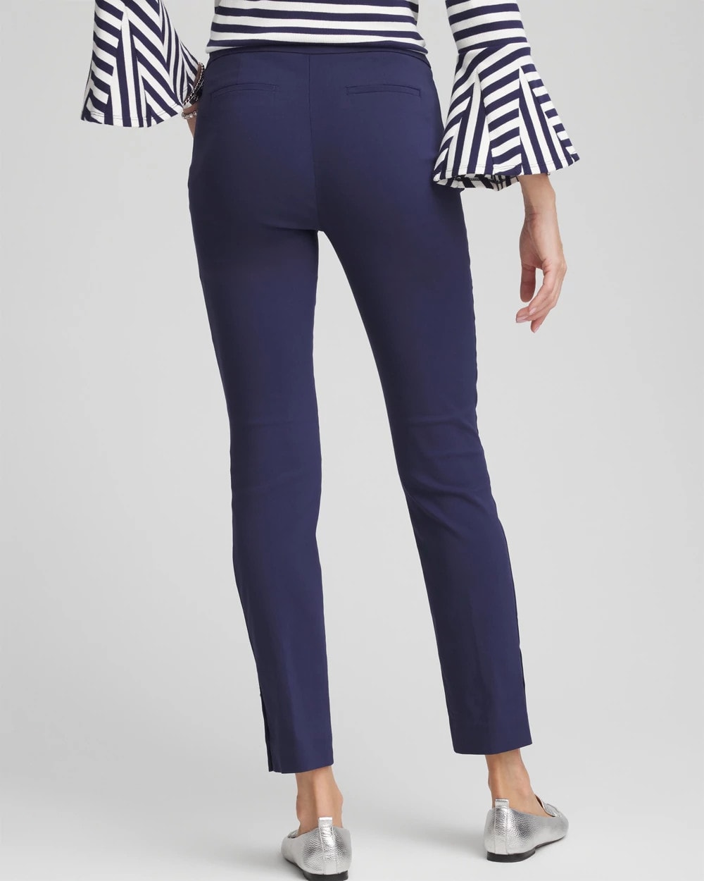 Brigitte™ Pull-On Slim Rivet Ankle Pants Passport Blue - Chico's