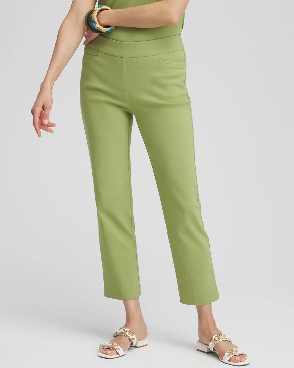 Brigitte™ Pull-On Slim Cropped Pants Spanish Moss - Chico's