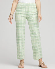 Brigitte™ Wide Leg Plaid Cropped Pants Moroccan Mint - Chico's