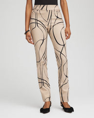 Brigitte™ Golden Leaf Slim Full-Length Pants Champagne Fizz - Chico's