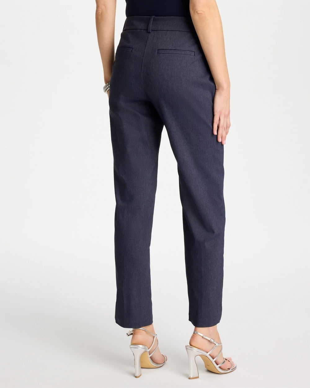 Emme Fly Front Straight Ankle Pants Indigo - Chico's