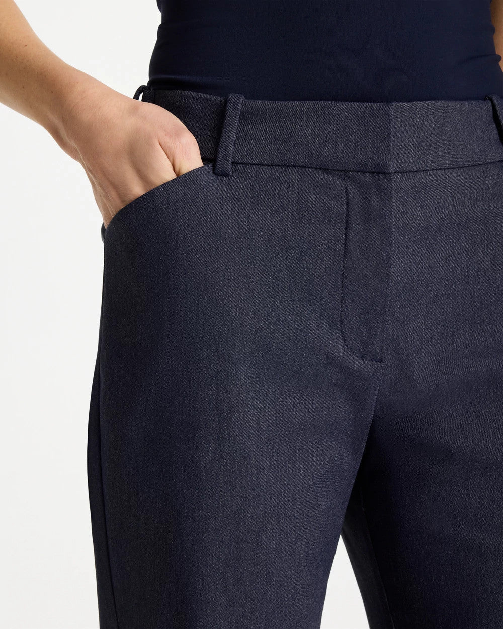 Emme Fly Front Straight Ankle Pants Indigo - Chico's