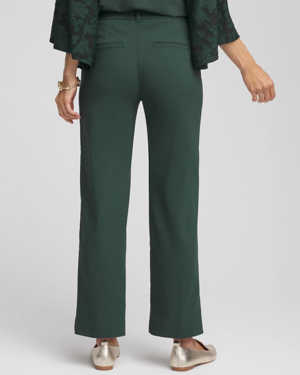 Emme Straight Ankle Pants Darkest Spruce - Chico's