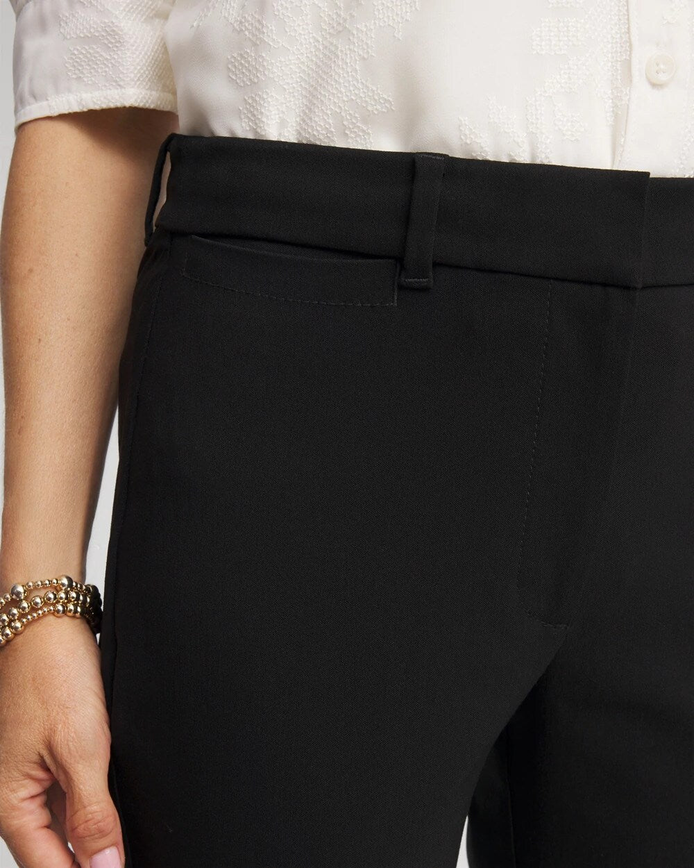 Emme Cropped Flared Pants Black - Chico's