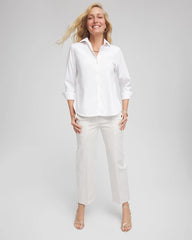 Emme Striped Sailor Straight Crops Ecru - Chico's