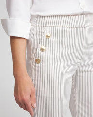 Emme Striped Sailor Straight Crops Ecru - Chico's