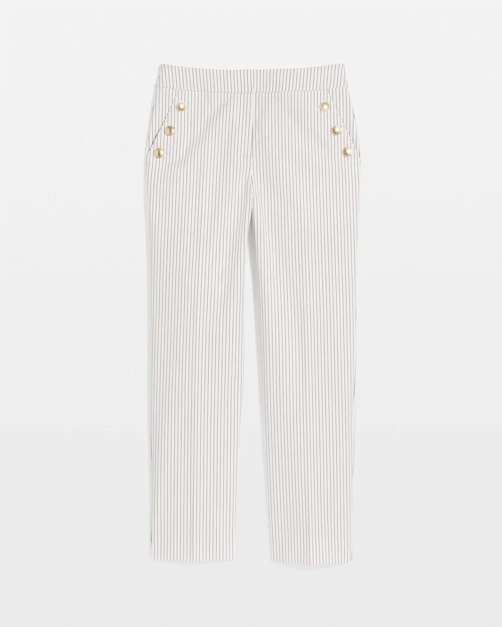 Emme Striped Sailor Straight Crops Ecru - Chico's