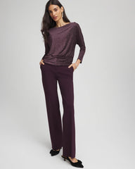 Emme Wide-Leg Trouser Ponte Pants Night Bloom - Chico's