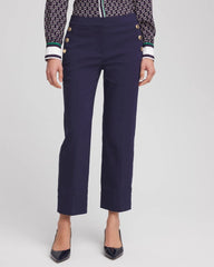 Emme Sailor Straight Crops Passport Blue - Chico's