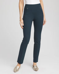 Juliet Slim Trim Detail Ankle Pants Teal Shadow - Chico's