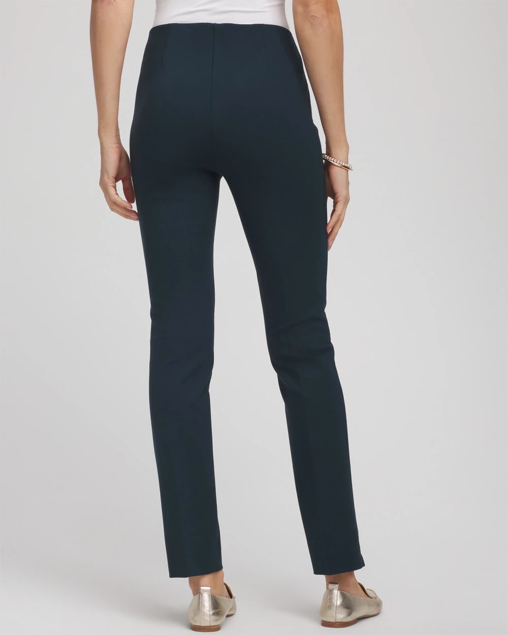 Juliet Slim Trim Detail Ankle Pants Teal Shadow - Chico's