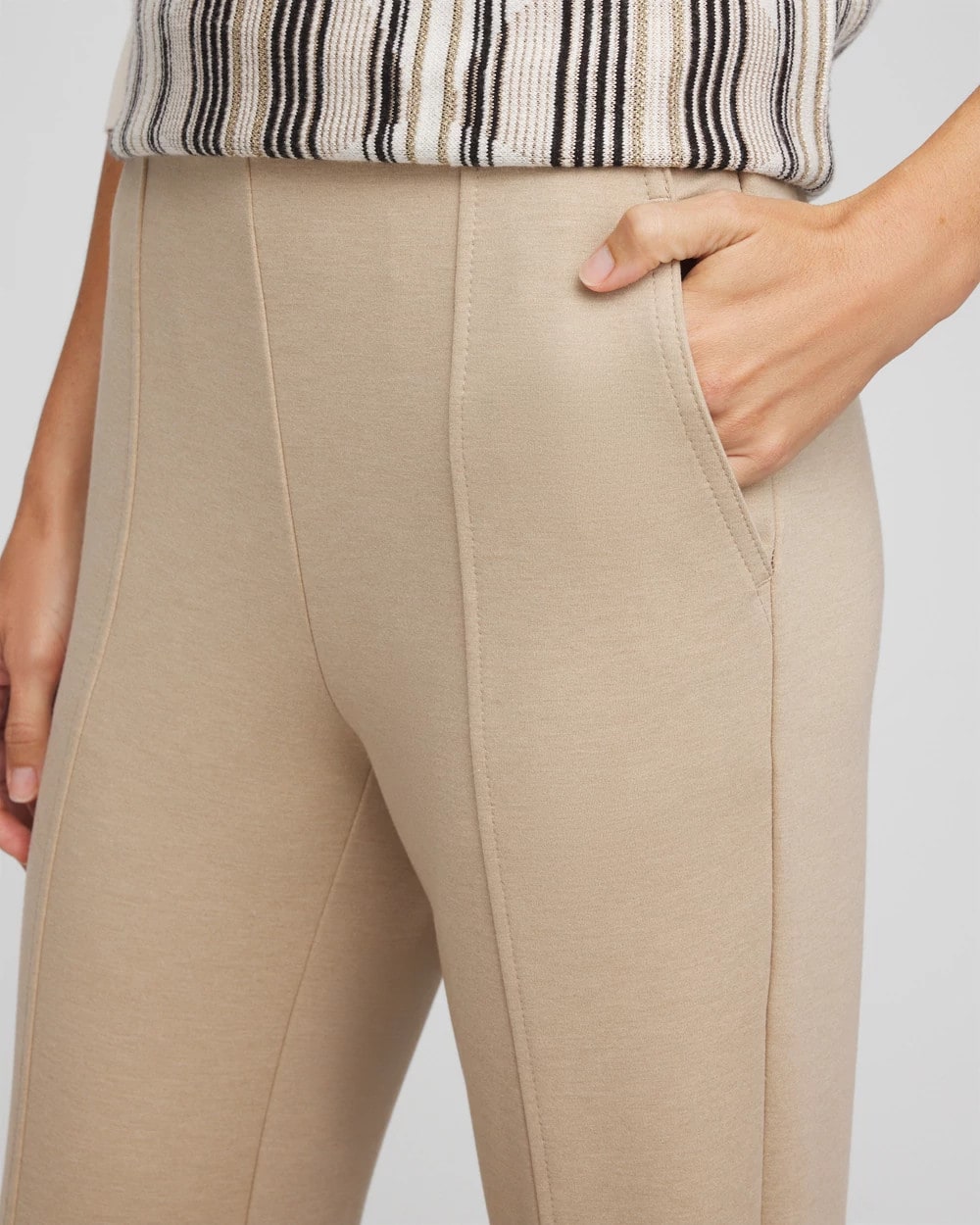 Juliet Straight Ankle Pants Taupe Heather - Chico's