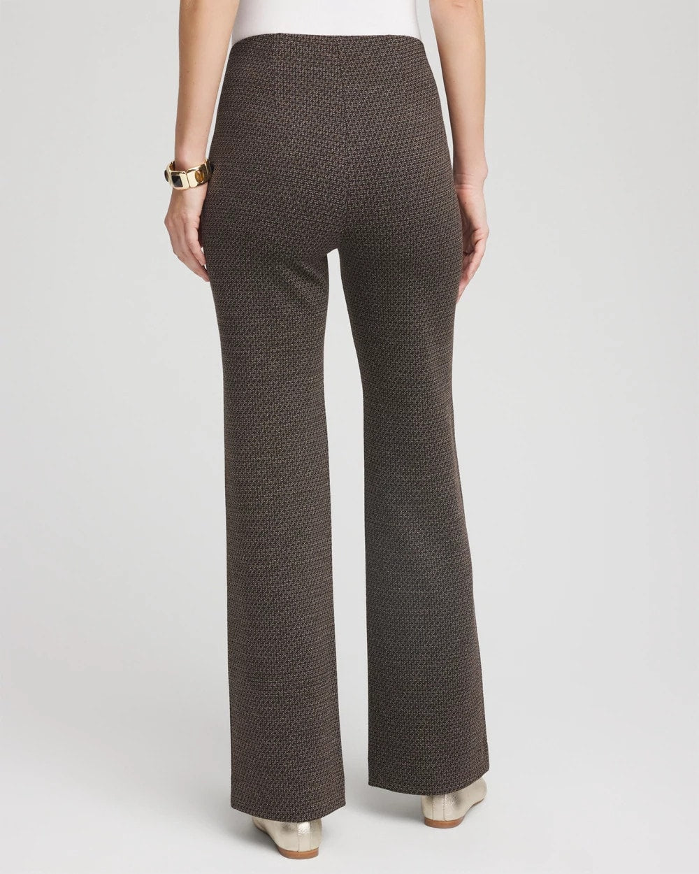 Juliet Jacquard Full-Length Ponte Pants Black - Chico's