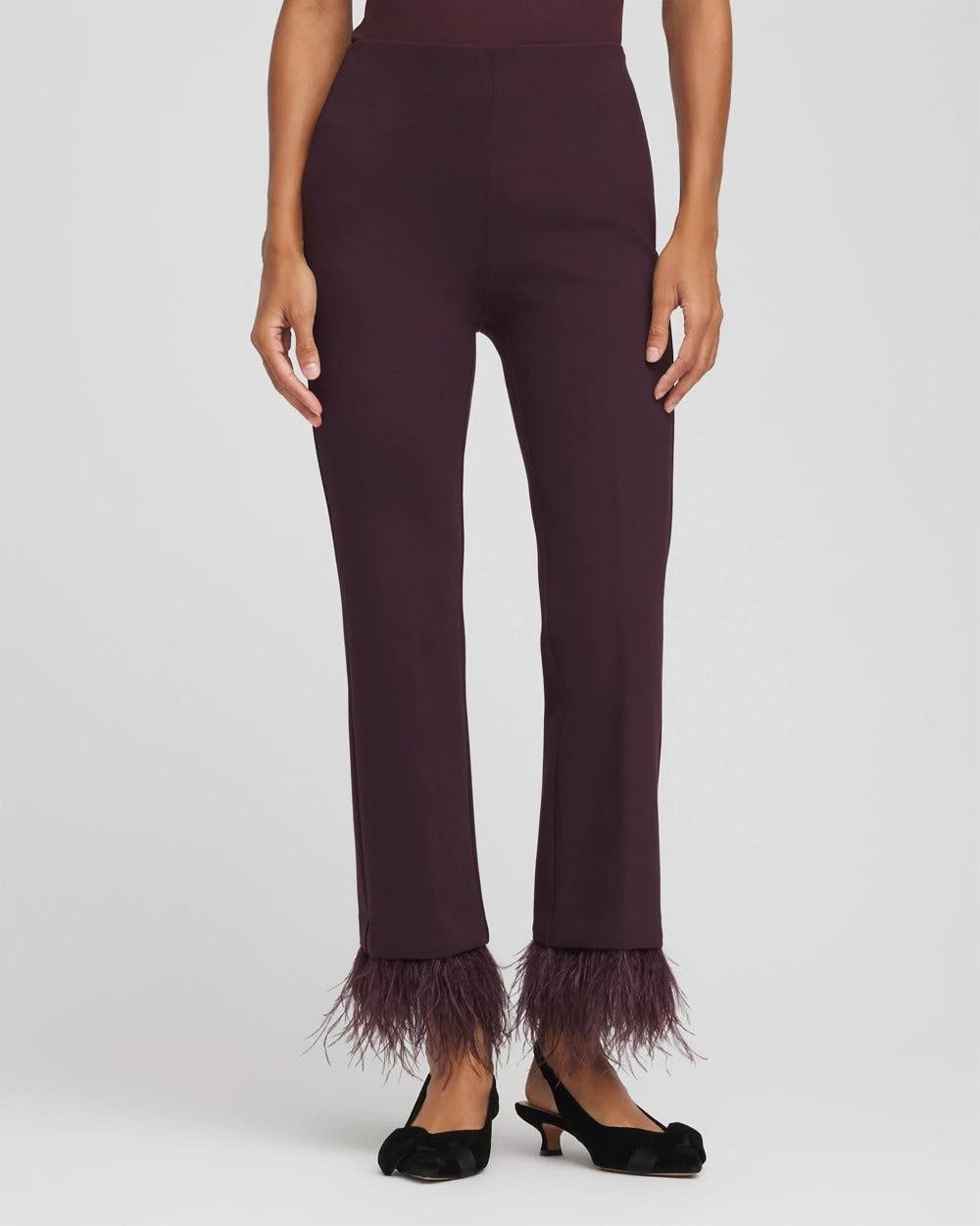 Juliet Feathered Flared Cropped Pants Night Bloom - Chico's
