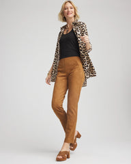 Faux Suede Juliet Slim Ankle Pants Burnt Sienna - Chico's