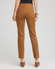 Faux Suede Juliet Slim Ankle Pants Burnt Sienna - Chico's