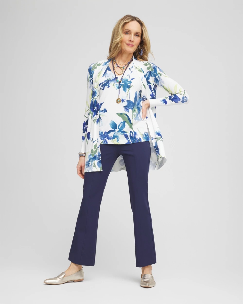 Lightweight Juliet Kick Flare Pants Passport Blue - Chico's