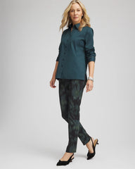 Brinkly Blur Juliet Slim Ankle Pants Black - Chico's