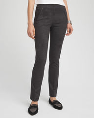 Juliet Tonal Check Ankle Pants Black - Chico's
