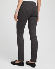 Juliet Tonal Check Ankle Pants Black - Chico's