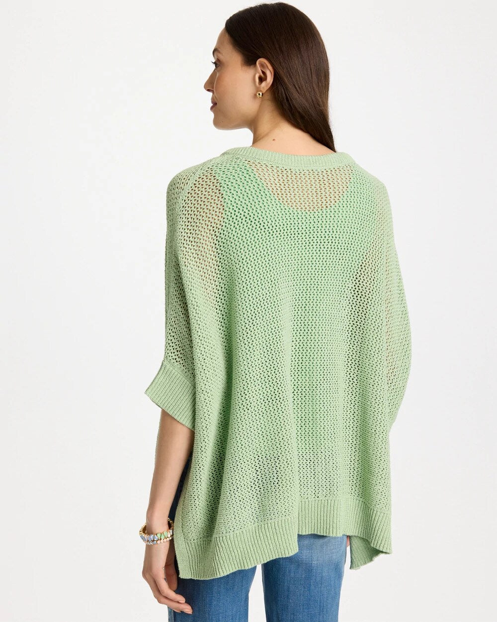 Avocado Artistry Open Knit Poncho Avocado Artistry - Chico's