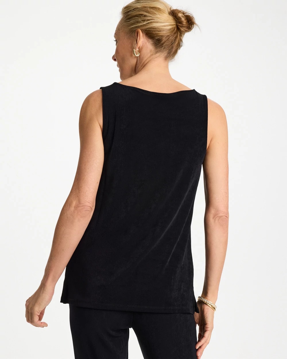 Travelers™ Classic Side-Slit Tank Travelers Black - Chico's
