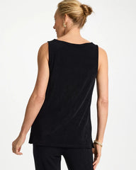 Travelers™ Classic Side-Slit Tank Travelers Black - Chico's