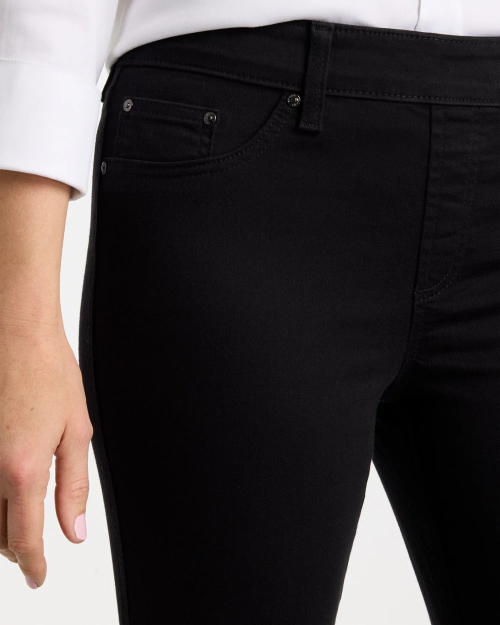 Pull-On Straight Jeans Black - Chico's