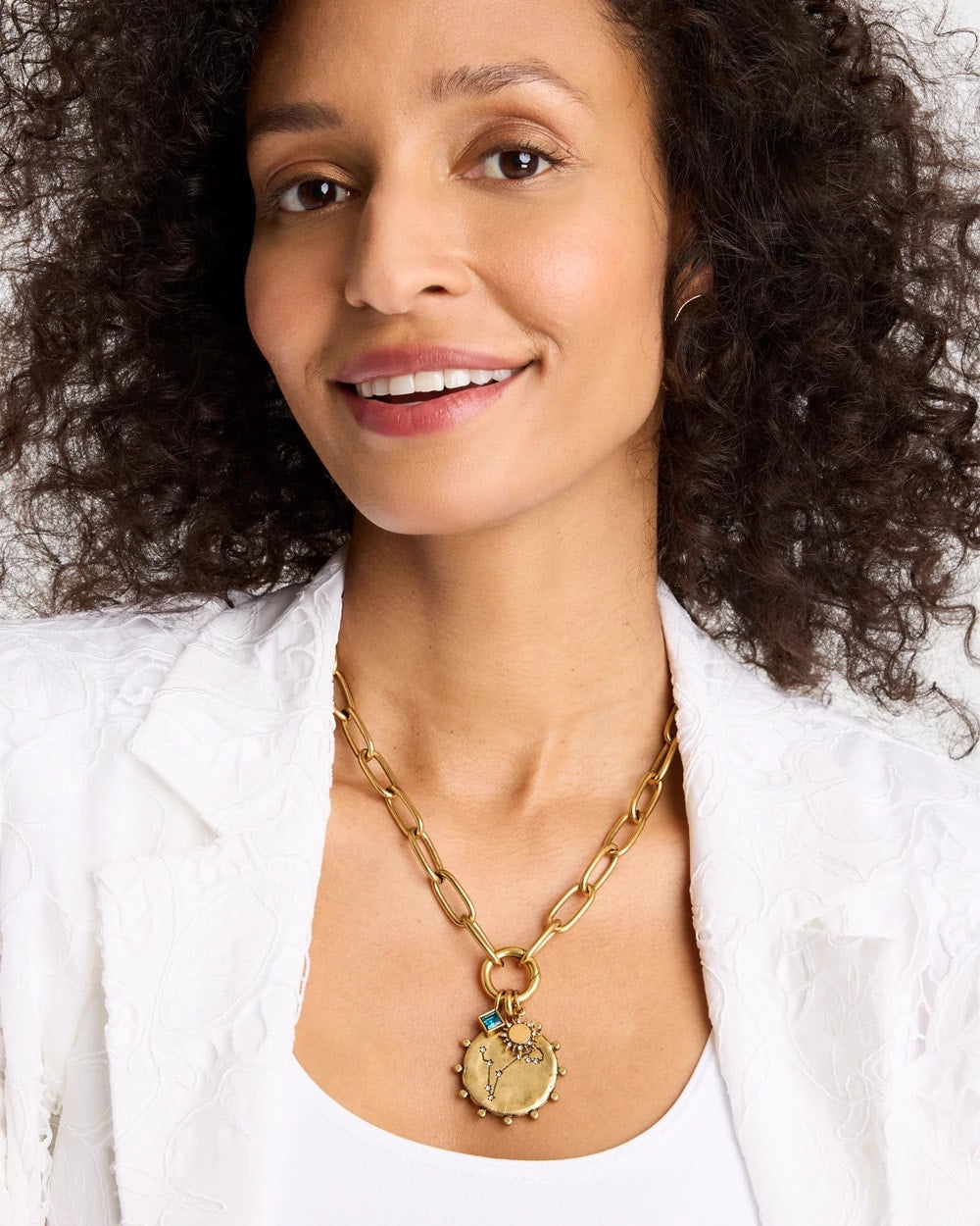 Pisces Zodiac Charm Pendant Mixed Metals - Chico's