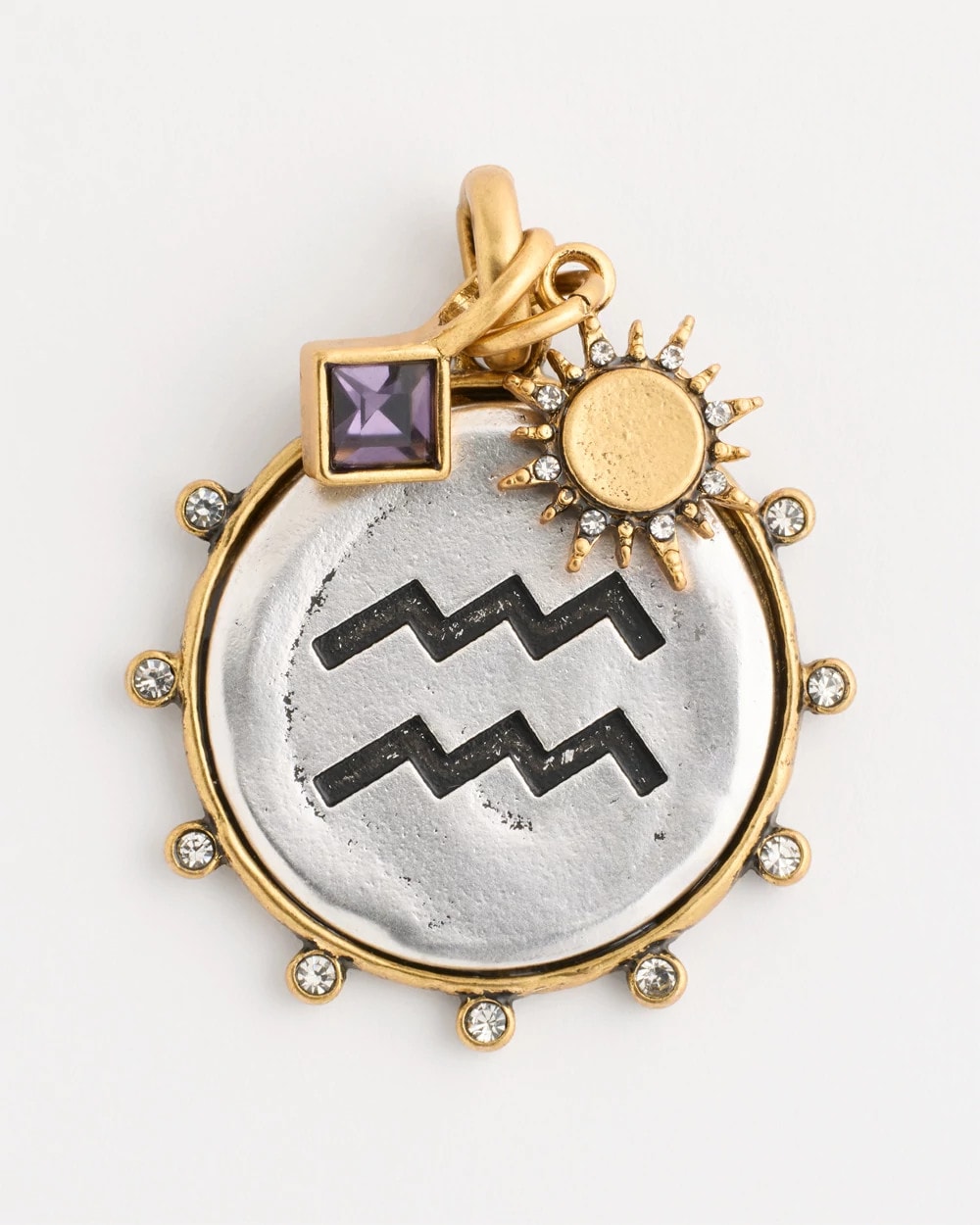 Aquarius Zodiac Charm Pendant Mixed Metals - Chico's