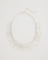 Silvertone Fish Collar Necklace Silver - Chico's