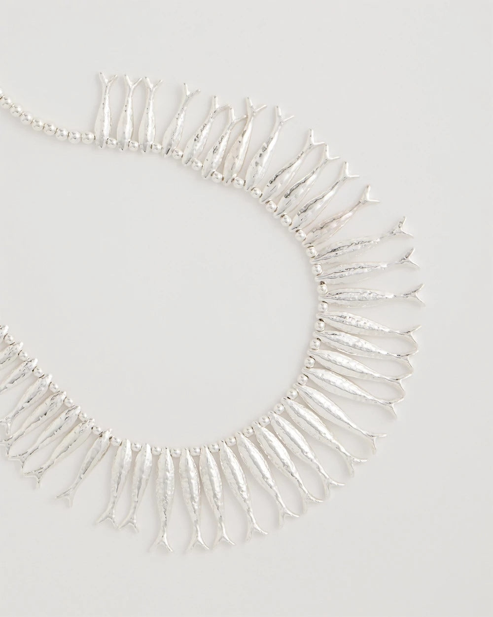 Silvertone Fish Collar Necklace Silver - Chico's