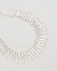 Silvertone Fish Collar Necklace Silver - Chico's