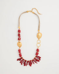 Chico's Originals Red Resin Necklace Red - Chico's
