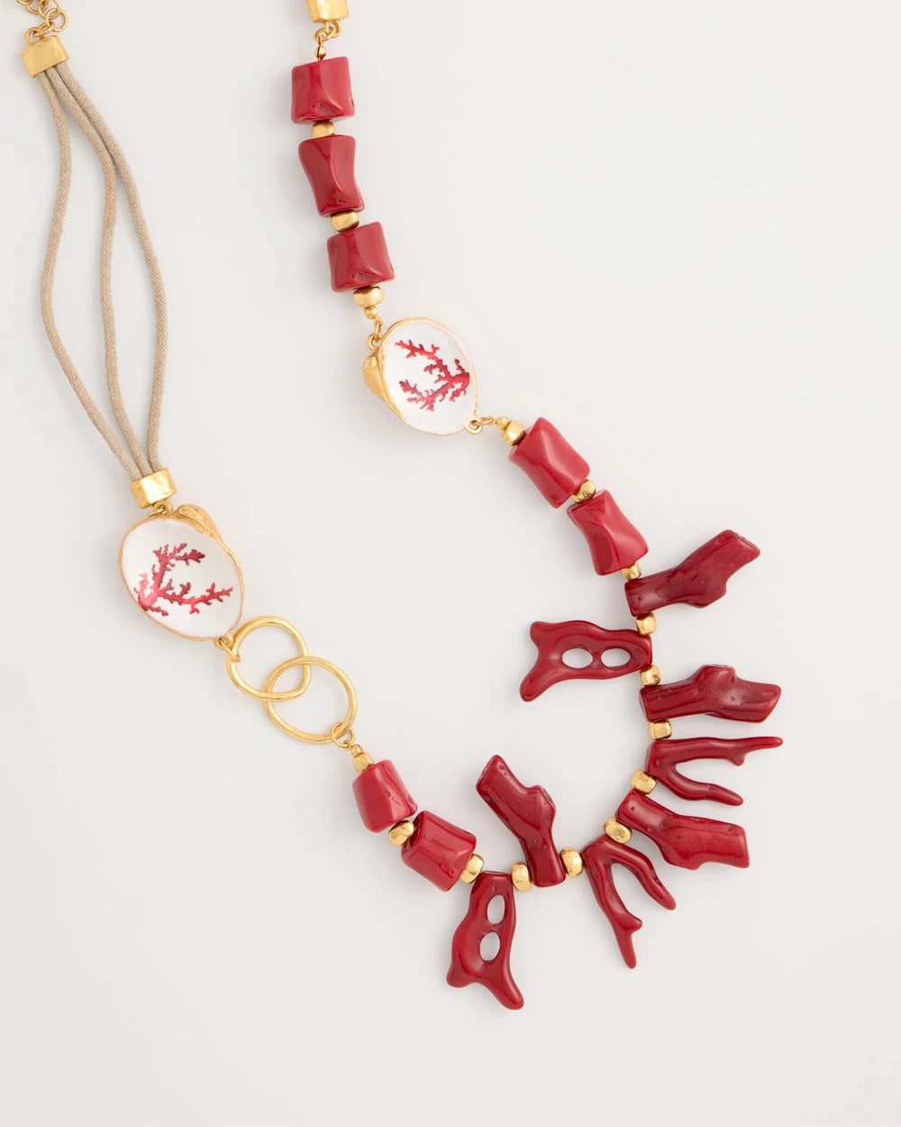 Chico's Originals Red Resin Necklace Red - Chico's