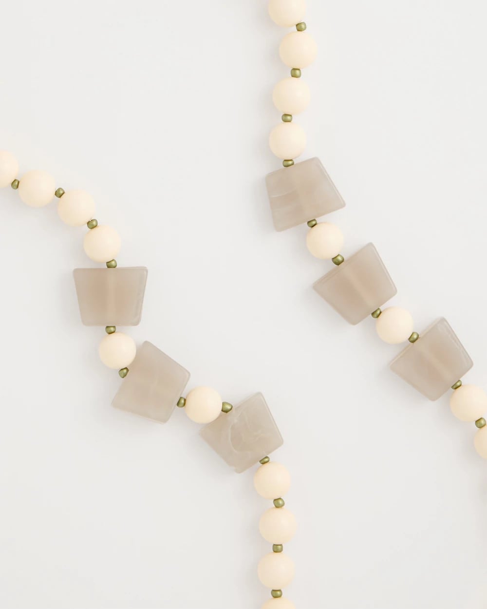 Long Geo Beaded Necklace Neutral - Chico's