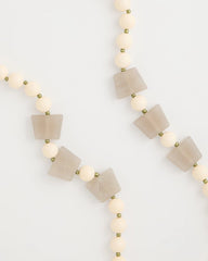 Long Geo Beaded Necklace Neutral - Chico's