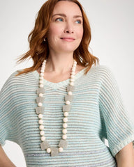 Long Geo Beaded Necklace Neutral - Chico's