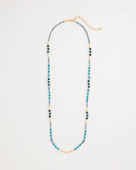Genuine Stone Beaded Long Necklace Teal - Chico's