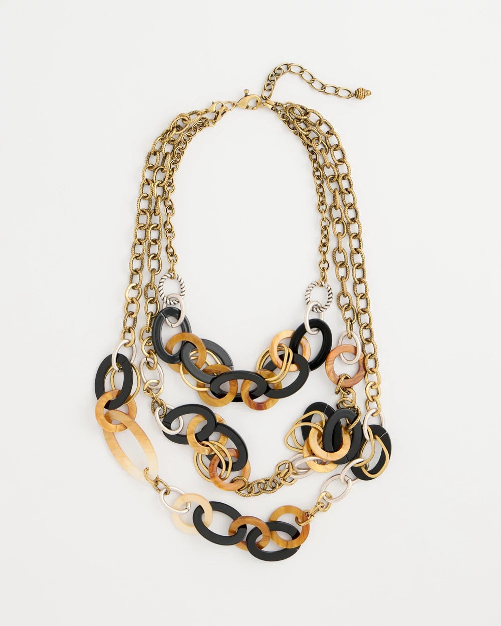 Triple Strand Convertible Resin Necklace Neutral - Chico's