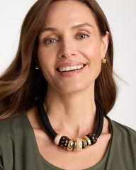 Embellished Rings Corded Necklace Neutral - Chico's